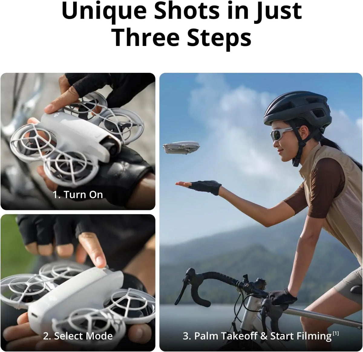 Open Box-DJI Neo Motion Fly More Combo, Mini Drone with 4K UHD Camera for Adults, 135g Self Flying Drone That Follows You, Palm Takeoff, Subject Tracking, QuickShots, with RC Motion 3 and 3 Batteries