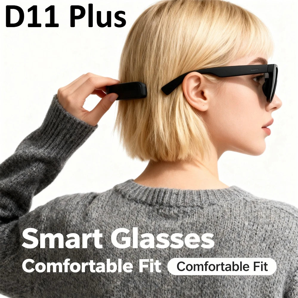 US HOT Smart Glasses D11 Plus Wireless Bluetooth Hands-Free Calling Music Play Headphones With Microphone Stereo Speaker Glasses