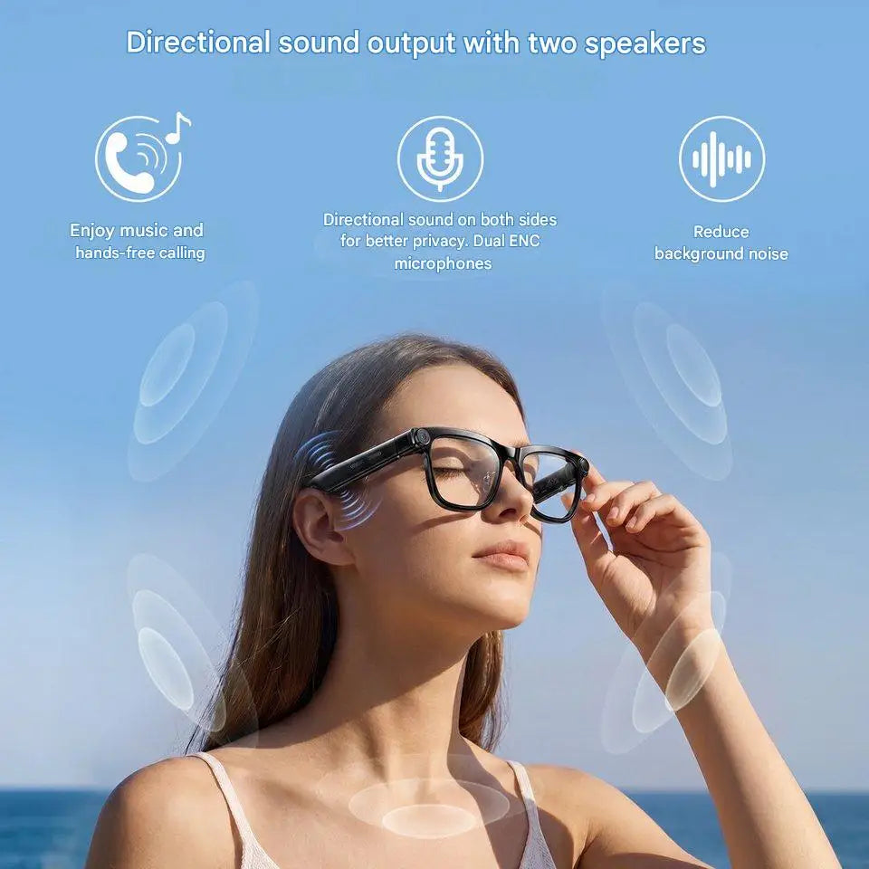 AI Smart Glasses with ChatGPT Real-Time Translation 1300W Camera AI Comic Diary Generator 40g Ultra-Light Long Battery Life
