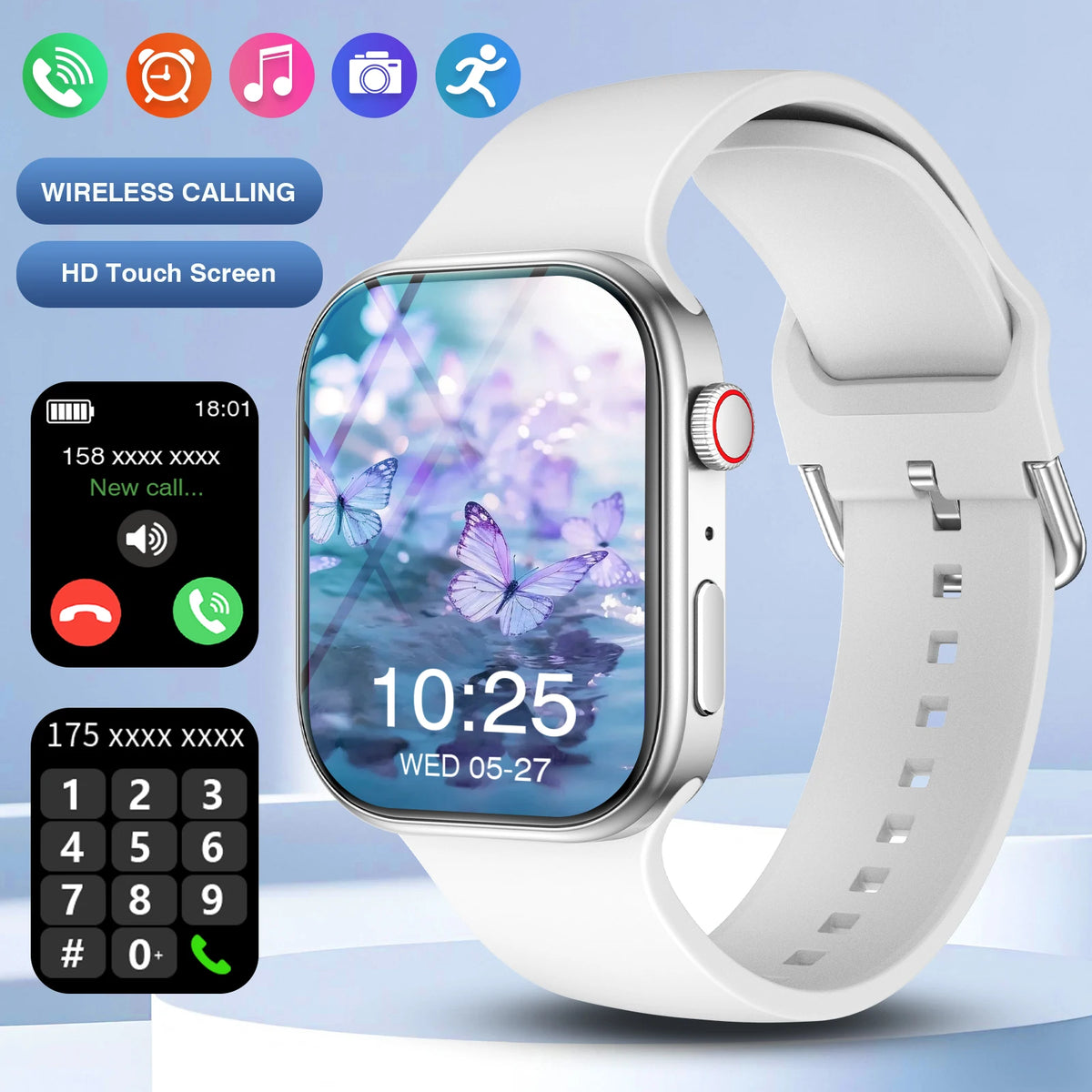 2026 New Smart Watch, Wireless Call, Outdoor Fitness Tracker, Sports Mode, Steps, Sedentary Reminder,  Music Control, Suitable for Android & Iphone,Christmas/New Year/Birthday Watch Gifts