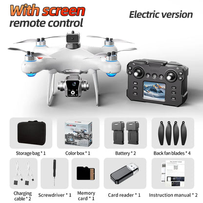 Brushless RC Drone Screen Control 5G HD Image Transmission 360° Infrared Obstacle Avoidance Optical Flow Barometer Positioning 150M Remote Range Aerial Drone