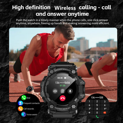 LOKMAT New ATTACK Outdoor Sport Smart Watch Wireless Calls Message Push Rugged Smartwatches Flashlight Fitness Tracker for Phone