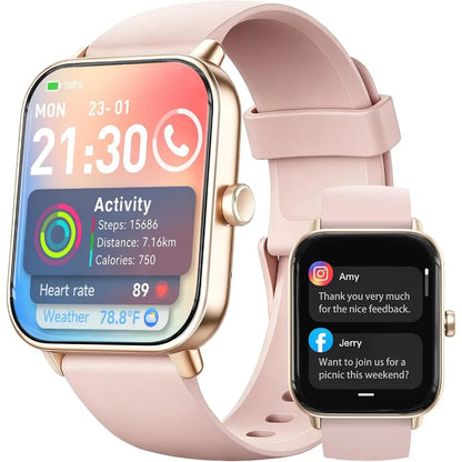 1.85 Inch AMOLED Touchscreen Smartwatch with 110+ Sport Modes, Heart Rate, and IP68 Waterproof