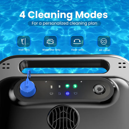 2025 Upgraded Y50 Auto Swimming Pool Cleaner Powerful Cordless Robotic Cleaner with 4 Motors Self-Parking for Above Ground Pools