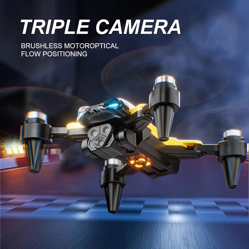 Folding RC Drone Modular 2000mAh Battery Long Flight Time Low Noise Durable Body Downward Lens Auxiliary Camera Wind Resistant Hobby Drone