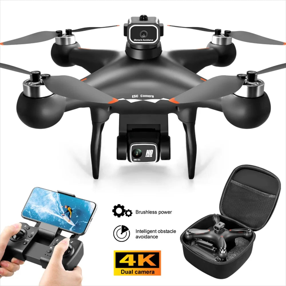 2026 Newest S116 MAX Brushless RC Drone with Dual Camera, WiFi FPV, Optical Flow Positioning, 360 Obstacle Avoidance, One Key Takeoff Landing, Altitude Hold, Foldable, Carry Bag Included, Long Flight Time, Gift for Adults