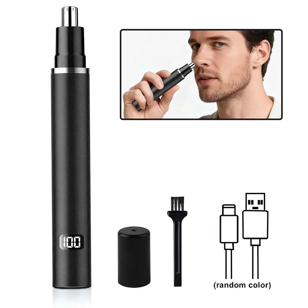 4 in 1 Men's Hair Clipper Set, Cordless Electric Trimmer, Foil Shaver & Nose Trimmer Kit,Beard Cutter, USB Rechargeable Grooming Kit with LED Display, Multiple Guide comb