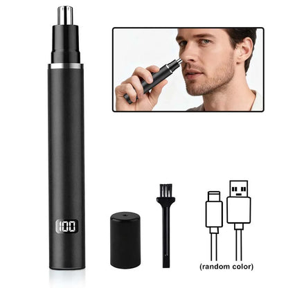 4 in 1 Men's Hair Clipper Set, Cordless Electric Trimmer, Foil Shaver & Nose Trimmer Kit,Beard Cutter, USB Rechargeable Grooming Kit with LED Display, Multiple Guide comb