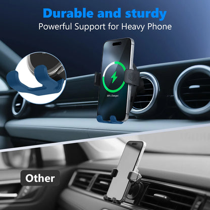 Wireless Car Charger Magnetic Air Vent Fast Charging Phone Holder for iPhone 17 Pro Max 16 15 Samsung Android Phones