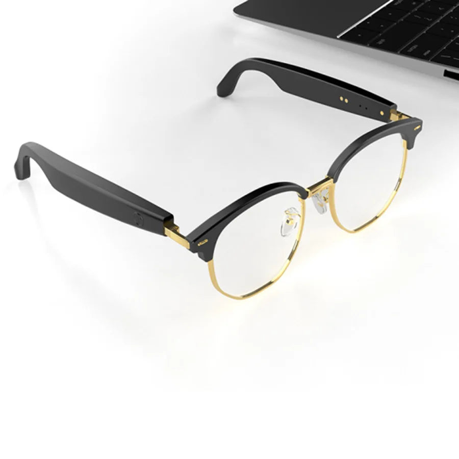 Photochromic AI Smart Audio Glasses for Unisex, Hi‑Fi Sound Quality Eyeglasses with HD Hands‑Free Call Function, Great for Sports, Outdoor and Everyday Office Scenarios