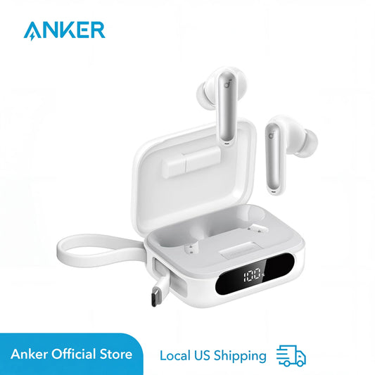 Soundcore P41i by Anker - Adaptive Active Noise Cancellation Earbuds - Portable Phone Charger and Built-in Lightning Adapter - 12H Playtime - 192H - Case - 6-Mic AI Clear Calls - IPX5 (Brand New)