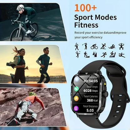 New Smart Watch for Men and Women - Notifications/Text Messages/Multiple Sports Modes/Remote Camera Control/Fitness Tracker, Compatible with iPhone and Android, USB Charging, Smart Connectivity, Modern Style, Clear Screen Dis