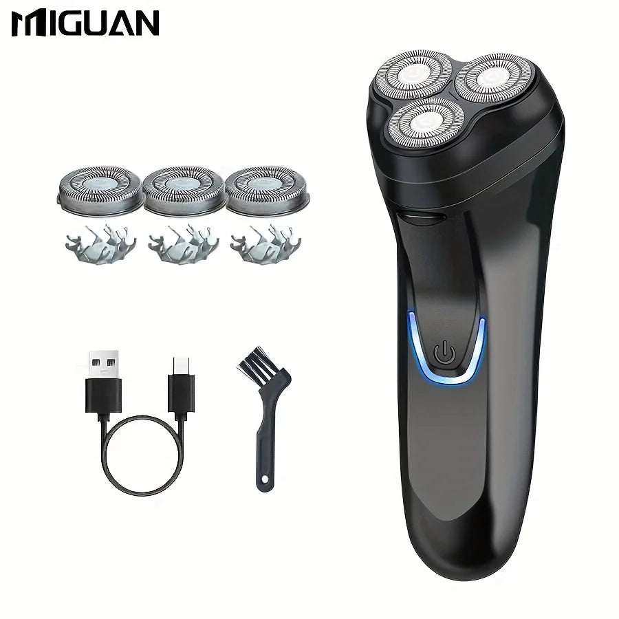Electric shaver with 3 heads, USB charging, suitable for men's shaving; ideal men's gift, Father's Day gift