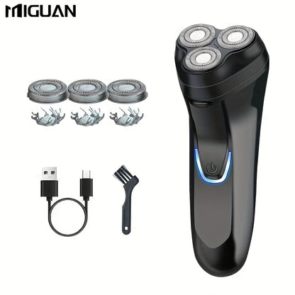 Electric shaver with 3 heads, USB charging, suitable for men's shaving; ideal men's gift, Father's Day gift