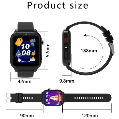 New Kids Smartwatch Features Wireless Calling, Wireless Music Playback, Call Reminders, Remote Photo Capture, Music Control, Weather Updates, A Calculator, and A Flashlight Function, Making It A Perfect Birthday