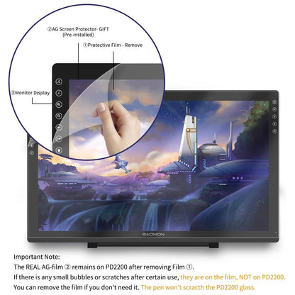 GAOMON PD2200 Graphics Tablet 21.5 Inch 92%NTSC Drawing Monitor Pen Display with Tilt-Support Battery-Free 8192 Pen Pressure