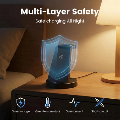 3 In 1 Magnetic Wireless Charger 15W Fast Charging Dock Stand Travel Foldable for Samsung S25 S24 S23 S22 Galaxy Watch iPhone
