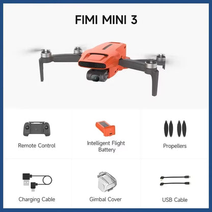 FIMI MINI 3 Portable Camera Drone GPS Foldable RC Quadcopter For Travel Shooting Beginners