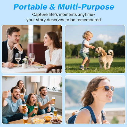 Portable Handheld Digital Camera, 1 Megapixel Resolution, 16x Digital Zoom, 2.5K Video Recording, 180° Rotating Lens, With Flash, Supports Night Shooting, Autofocus, Landscape/Portrait Modes, Supports 32GB Memory Cards, 2000