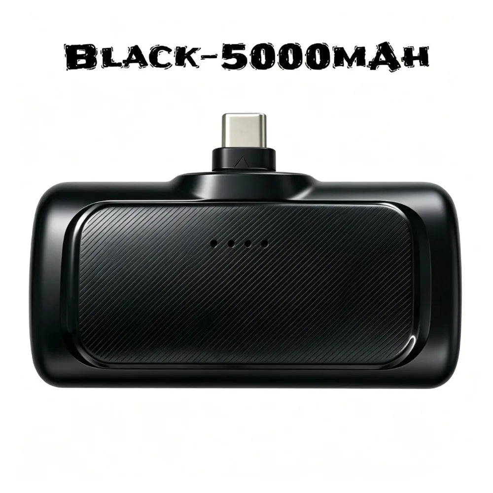 2-in-1 PD 22.5W Mini Power Bank 5000mAh, Compact Portable High Capacity External Battery Universal Charger for Travel Outdoor iPhone Samsung Android Smartphones
