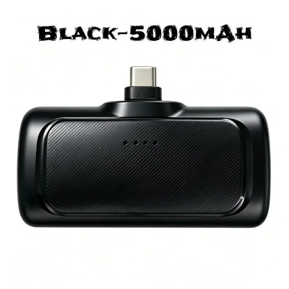 2-in-1 PD 22.5W Mini Power Bank 5000mAh, Compact Portable High Capacity External Battery Universal Charger for Travel Outdoor iPhone Samsung Android Smartphones