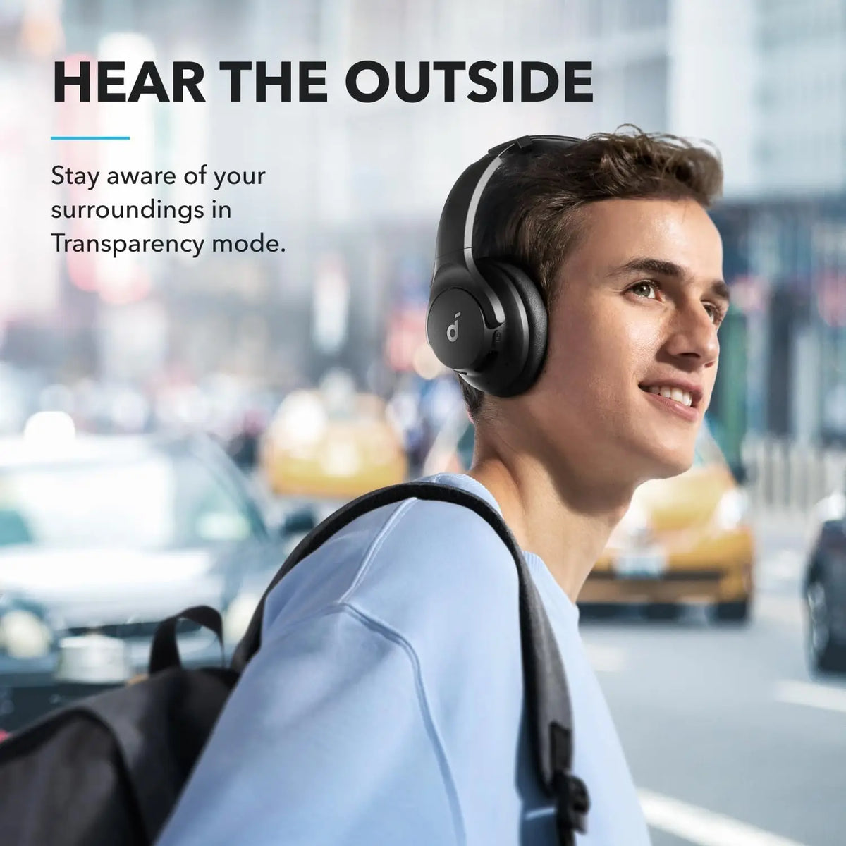 Soundcore by Anker Q20i ANC Headphones, Wireless Over-Ear, 40H, Hi-Res Audio, Deep Bass, App Control, Transparency (Refurbished)
