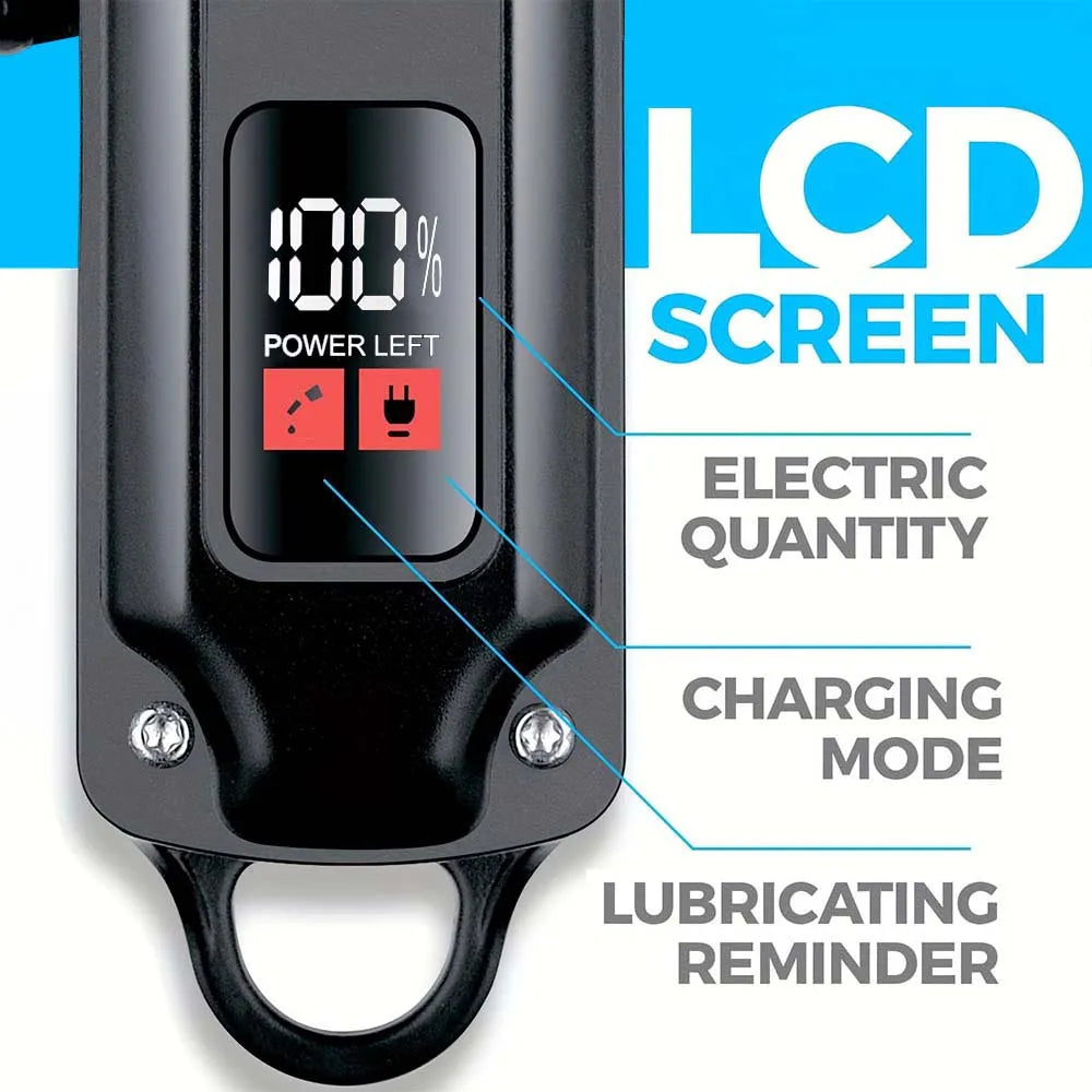 Professional Barber Electric Hair clipper LED display screen UBS charging Trimmer Powerful electric hair clipper trimmer tool