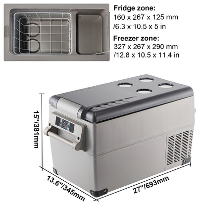 SucceBuy 20L 22L 35L 45L 55L Car Refrigerator Mini Fridge Freezer Portable Compressor Cooler 12/24V DC 110-240V Ice Box