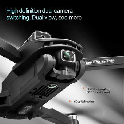 V168 Max Mini Drone Screen Ccontrol 8K HD Dual Cameras Remote 5G WIFI FPV Remote Control Portable Obstacle Avoidance Drone