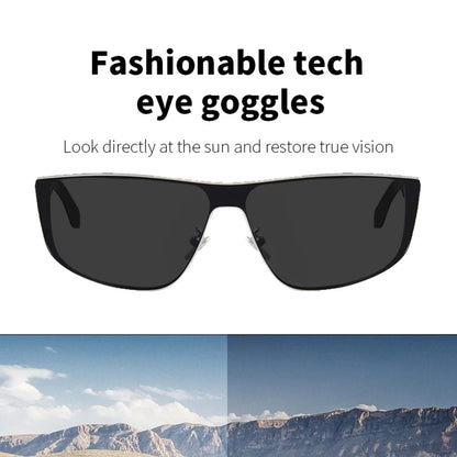 Metal Frame Bluetooth Smart Sunglasses, Polarized Lens Smart Audio Glasses, Hands‑Free Calling And Music Playback Eyewear For Men Outdoor Daily Driving Use