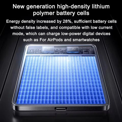 Clear Circuit Board Magnetic Power Bank Qi2 15W Wireless Charging 20W Portable Wired Charge 10000mAh Large Capacity PD 22.5W Type C Cable Bidirectional Fast Charging Phone Holder Powerbank For Iphone 17 16 15 Pro Max Magsafe