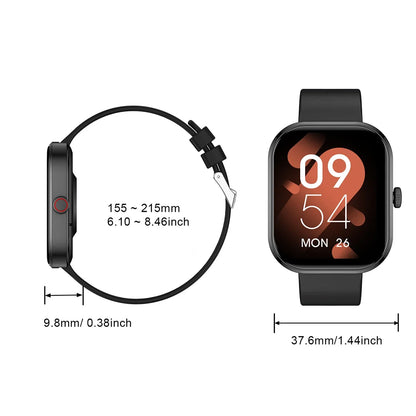 2026 Smart Watch with Wireless Calling, Weather Forecast & Sports Mode, DIY Wallpaper SMS Alerts Silicone Strap for Men Women