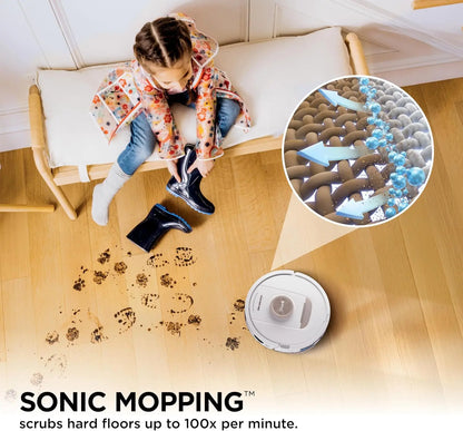 Robot Vacuum and Mop Combo, White, 60-Day Self-Emptying