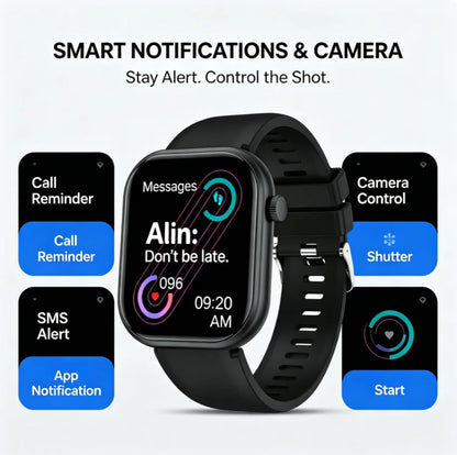Smartwatch (Answer/Make Call), Smartwatch for Women Men, 100+ Sport Modes, Fitness Activity Tracker Pedometer, Smart Watches for Android Iphone, Gift for Family