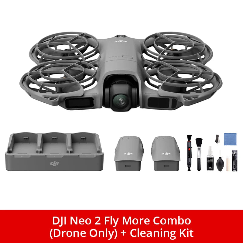 DJI Neo 2 Fly More Combo (Drone Only) Drones With a Camera Drone 4k Professional with Optional Accessories ActiveTrack for Cycling, Omnidirectional Obstacle Avoidance