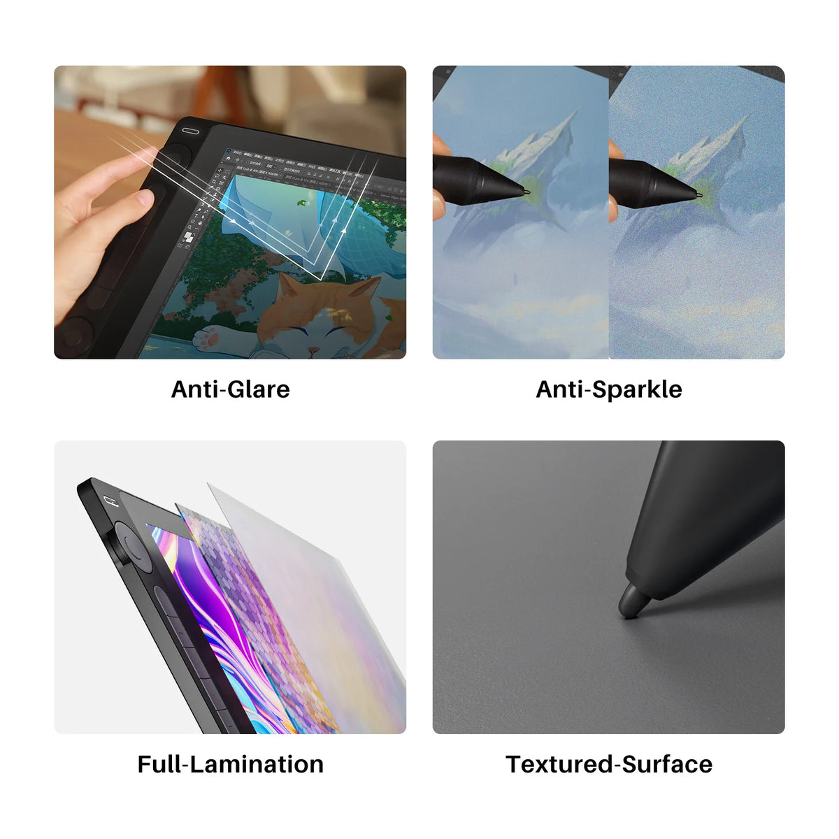 HUION Kamvas 16 (Gen 3) Drawing Tablet with Screen 15.8 Inch Canvas Glass Graphic Drawing Monitor 99%sRGB 16384 PenTech 4.0