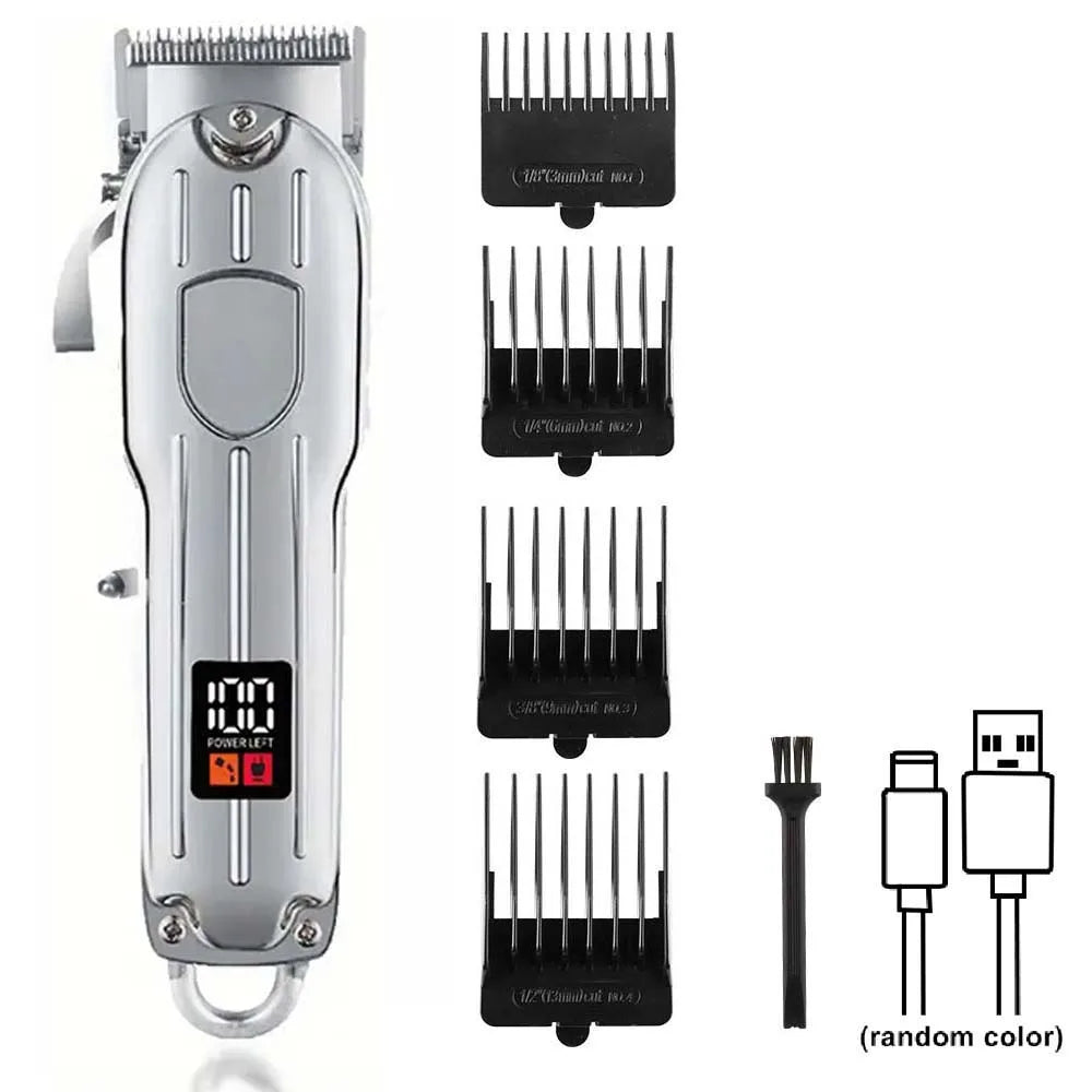 Professional Cordless Hair Clipper Set with Digital Display, T-Blade Trimmer & Hair Clipper &  Guide Combs Hair Grooming for Men’s  Barber Salon-Grade Haircutting at Home Gifts for Men