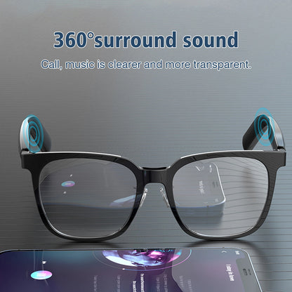2025 smart glasses, can answer/make calls, intelligent noise reduction, touch voice assistant, unisex, blue light blocking glass