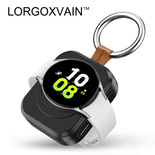 1200mAh Portable Wireless Charger Power Bank for Galaxy Watch 8/7/Ultra/6/6 Classic/5 Pro/4/3, Active Magnetic Keychain Charging