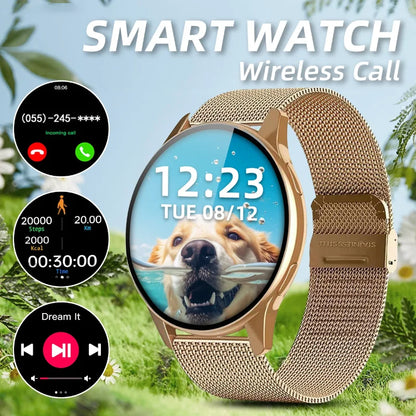 New Smartwatch for Men and Women,Wireless Calling,Multiple Sports Modes,Fitness Tracker, Suitable for IPhone and Android,Silicone Strap, ,Unisex, Ideal As A Gift