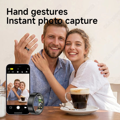 New Smart Ring with Case Heart Rate Blood Pressure Sleep Monitoring GPS Tracking IP68 Waterproof Men Women Smart Rings Gift Ring