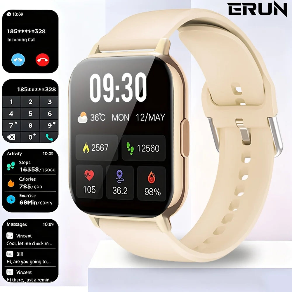 Sports Smart Watch, 1.83inch Full Touch Screen Display with Message, Answer Make Call Smartwatch, Sleep Monitoring, Sports Pedometer, Information Alerts, for iPhone Android Phones, Smartbands Fitness Watch for Women Men Frien