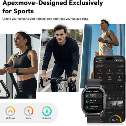 Original KOSPET PULSE Smart Watch Men Women 1.96" AMOLED BT Call IP68 Waterproof 180 Freestyle Training Modes Fitness Monitoring
