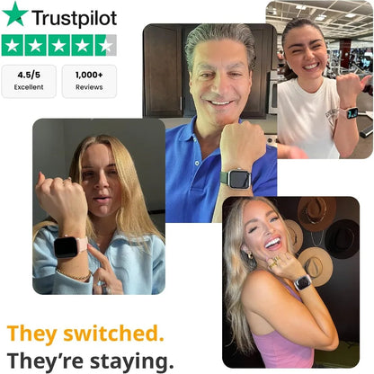 Smartwatch 4: Heart Rate, Sleep, SpO2 Monitor, Pedometer, Fitness Tracker, Call Features, Waterproof, iOS & Android Compatible