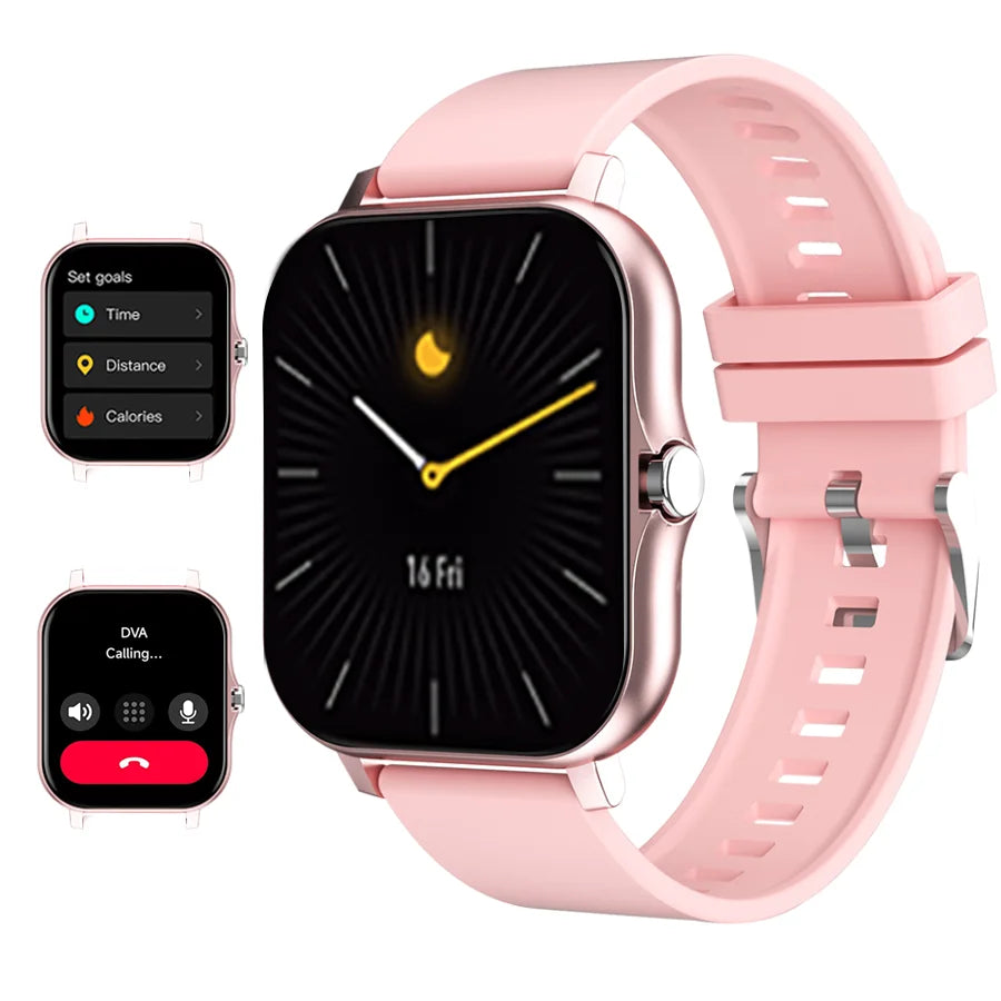 [Smart Watch For Men/Women] Jinmiyun HOT 1.83-Inch Smart Watch, Supporting Wireless Calls (Answering/Dialing/Rejecting Calls), Suitable for Men And Women, Fitness Activity Tracker, Supporting Multiple Sports Modes/Remote Shut