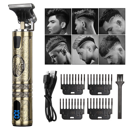 T9 Hair Clipper Repair Beard Shaving Body Hair Trimmer Clippers Electric Machine Men Haircut Machine 0mm Barber Shaver US STOCK