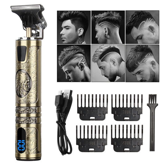 T9 Hair Clipper Repair Beard Shaving Body Hair Trimmer Clippers Electric Machine Men Haircut Machine 0mm Barber Shaver US STOCK