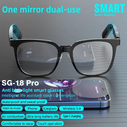 2-in-1 Smart Glasses With Magnetic Lenses Versatile, Clear Vision Enhanced Comfort TWS SG18pro