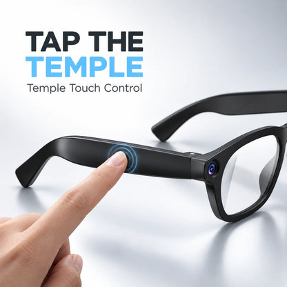 2026 New Smart AI Glasses, 4K 8MP HD Camera Smart Glasses, Men Women, Real-Time Translation, 150+ Language Translation, Connecting to ChatGPT, WIFI Transmission, Shooting, Video Recording and live Streaming, Bluetooth Call, A