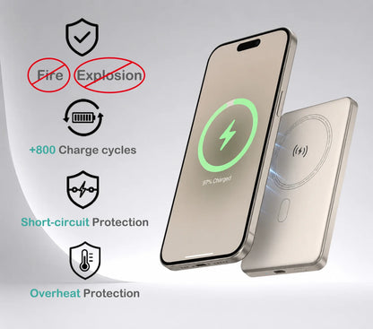 10,000mAh Wireless fast charging Power bank with Semi-solid state Polymer Lithium